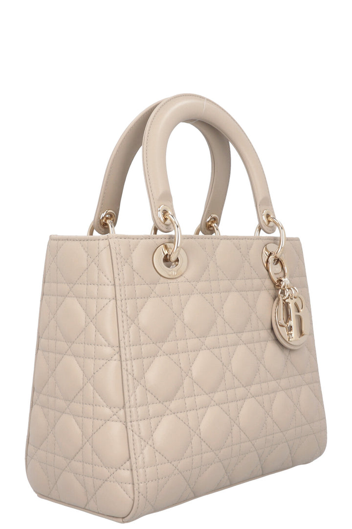 CHRISTIAN DIOR Lady Dior Bag Medium Cannage Grey