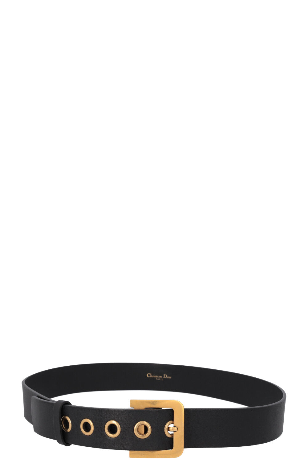 CHISTIAN DIOR D-Fence Belt Leather Black