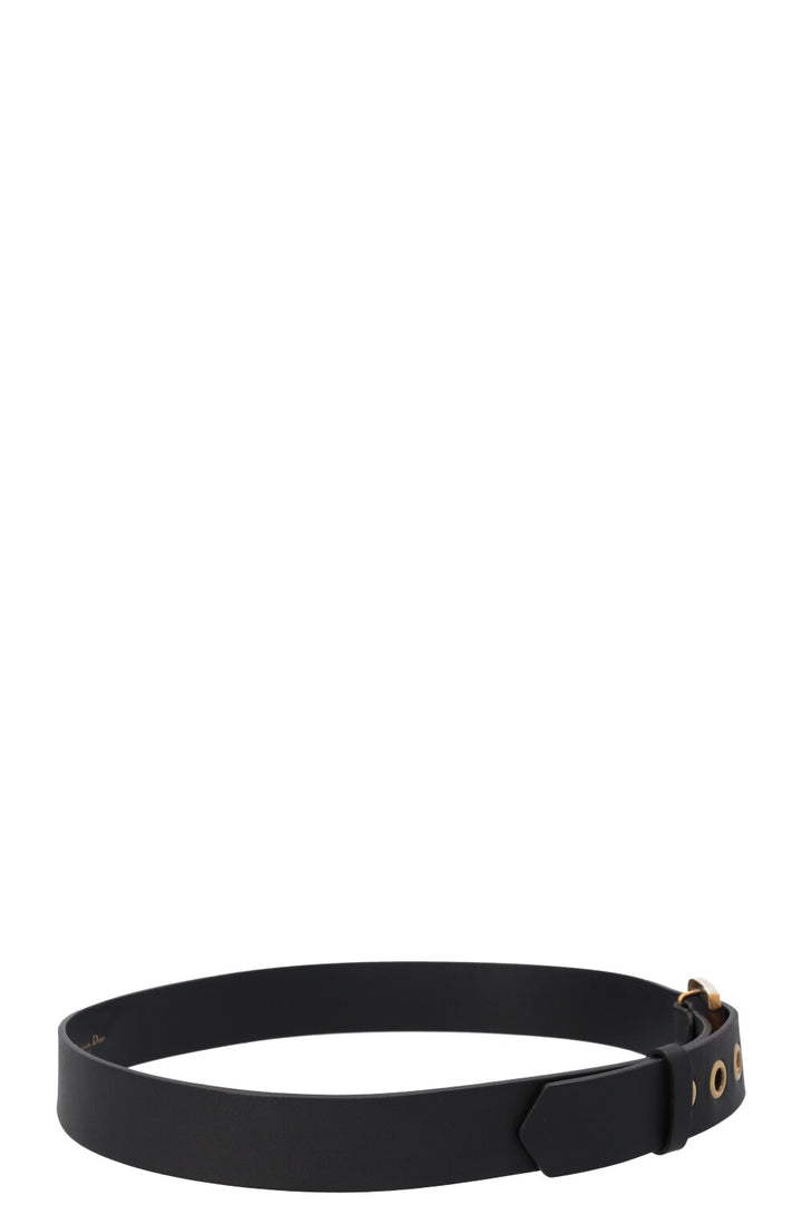 CHISTIAN DIOR D-Fence Belt Leather Black
