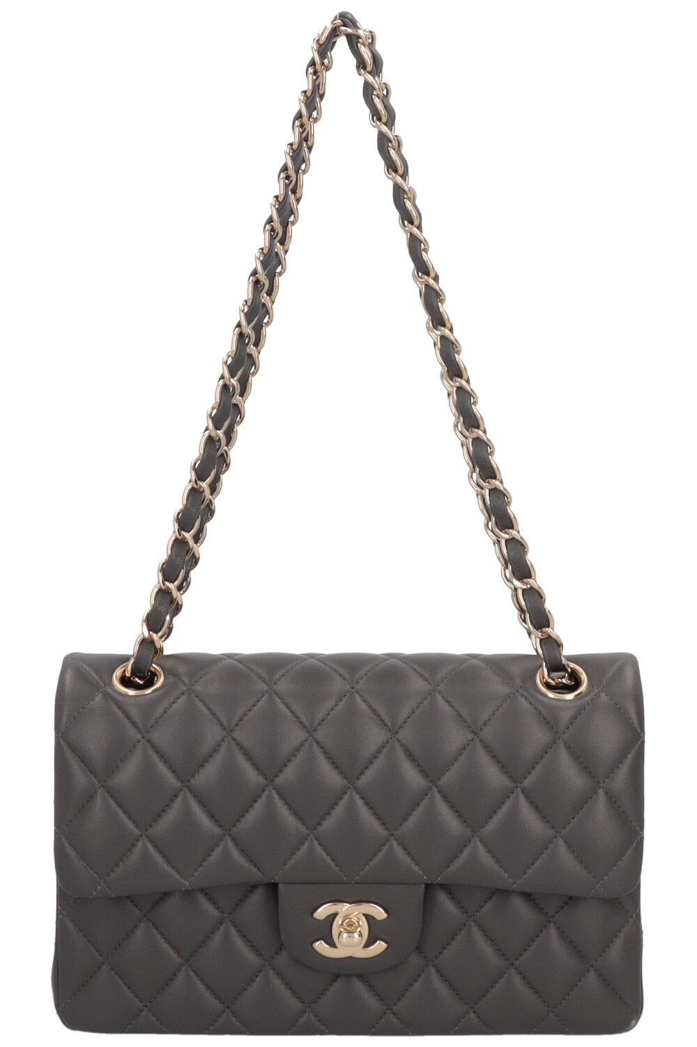 CHANEL Small Classic Double Flap Grey