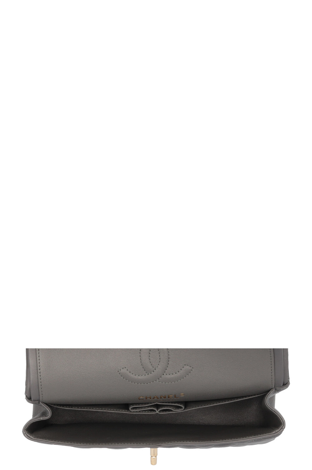 CHANEL Small Classic Double Flap Grey