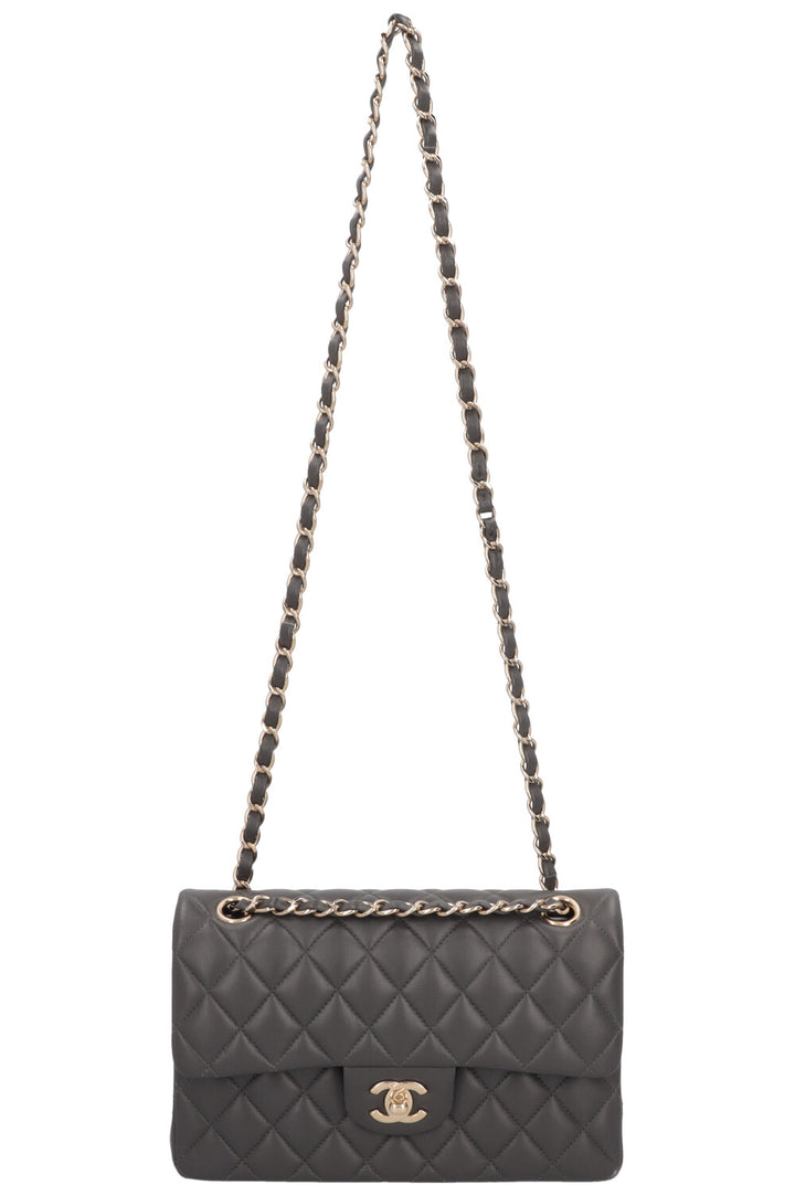 CHANEL Small Classic Double Flap Grey