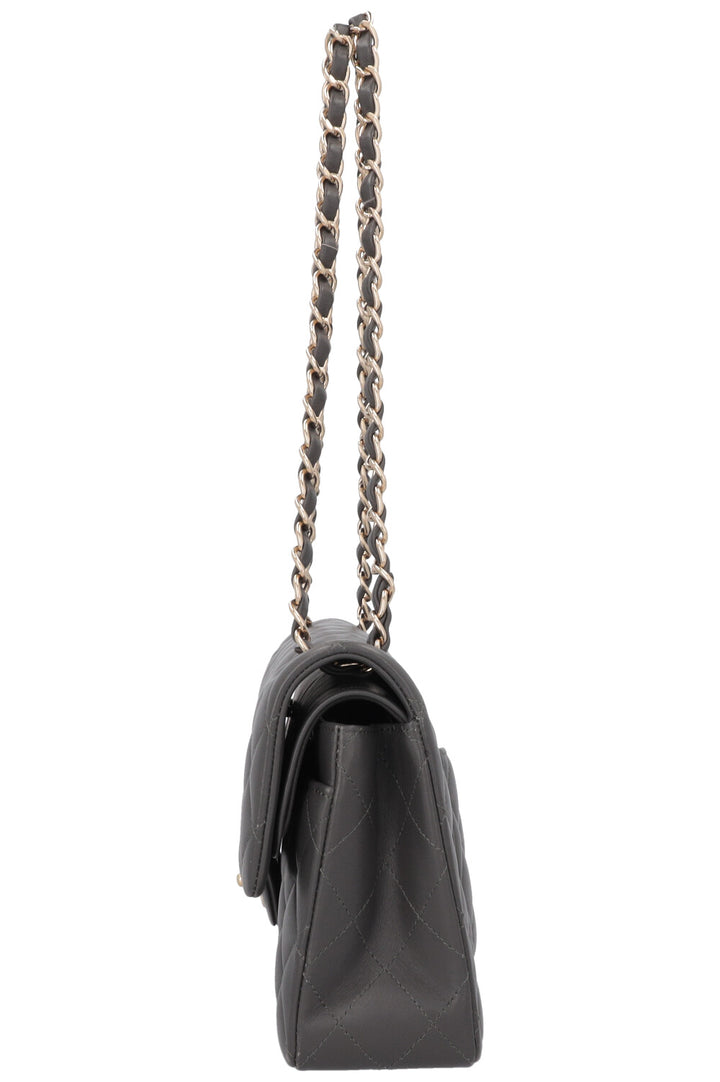 CHANEL Small Classic Double Flap Grey