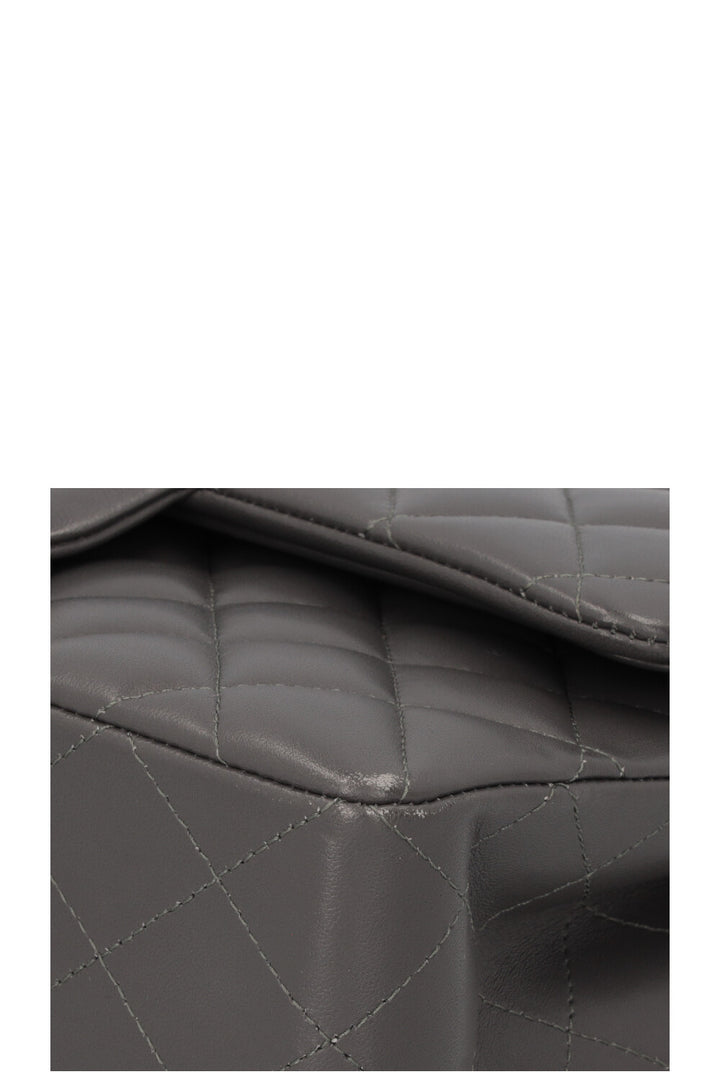 CHANEL Small Classic Double Flap Grey
