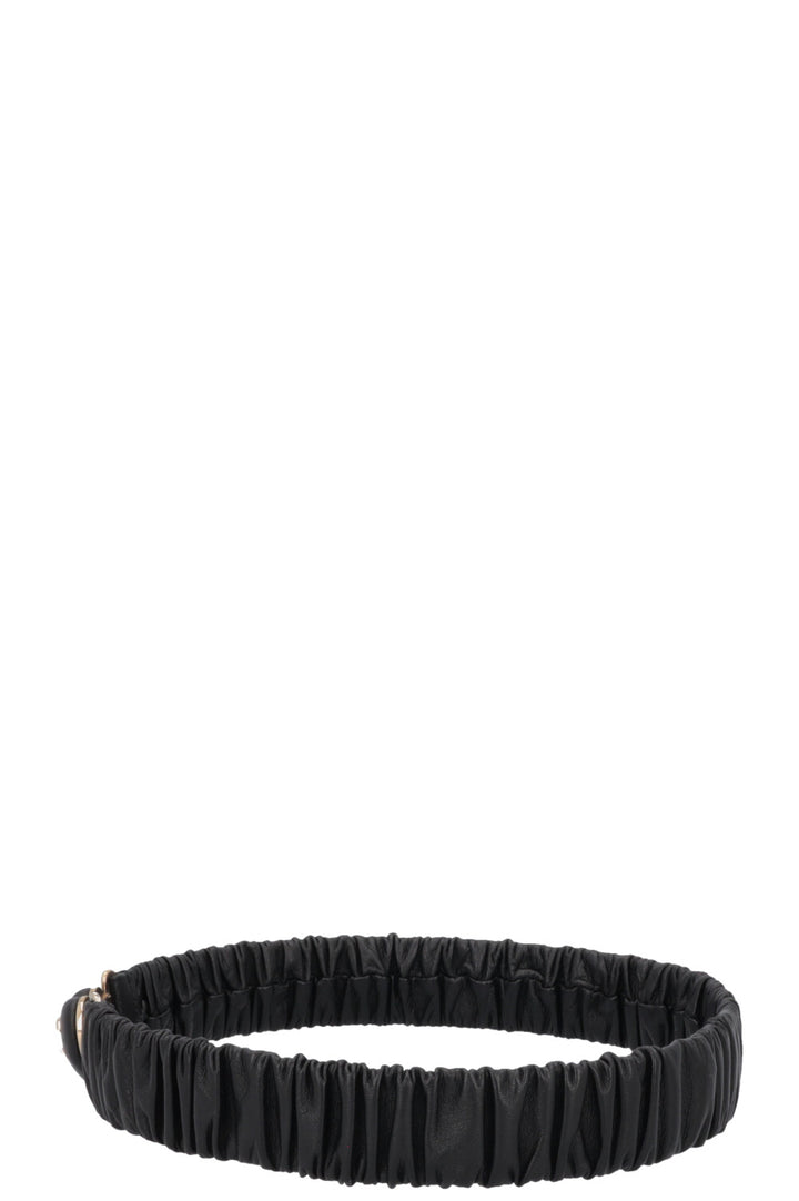 CHANEL 2022 Heart CC Belt Leather Black