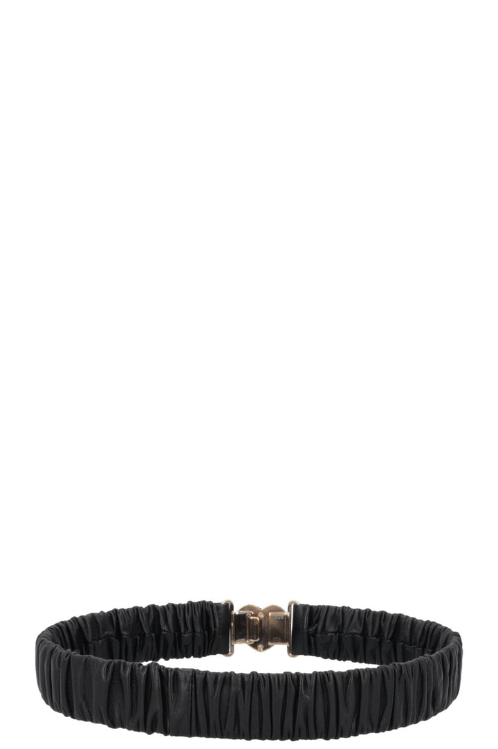 CHANEL 2022 Heart CC Belt Leather Black