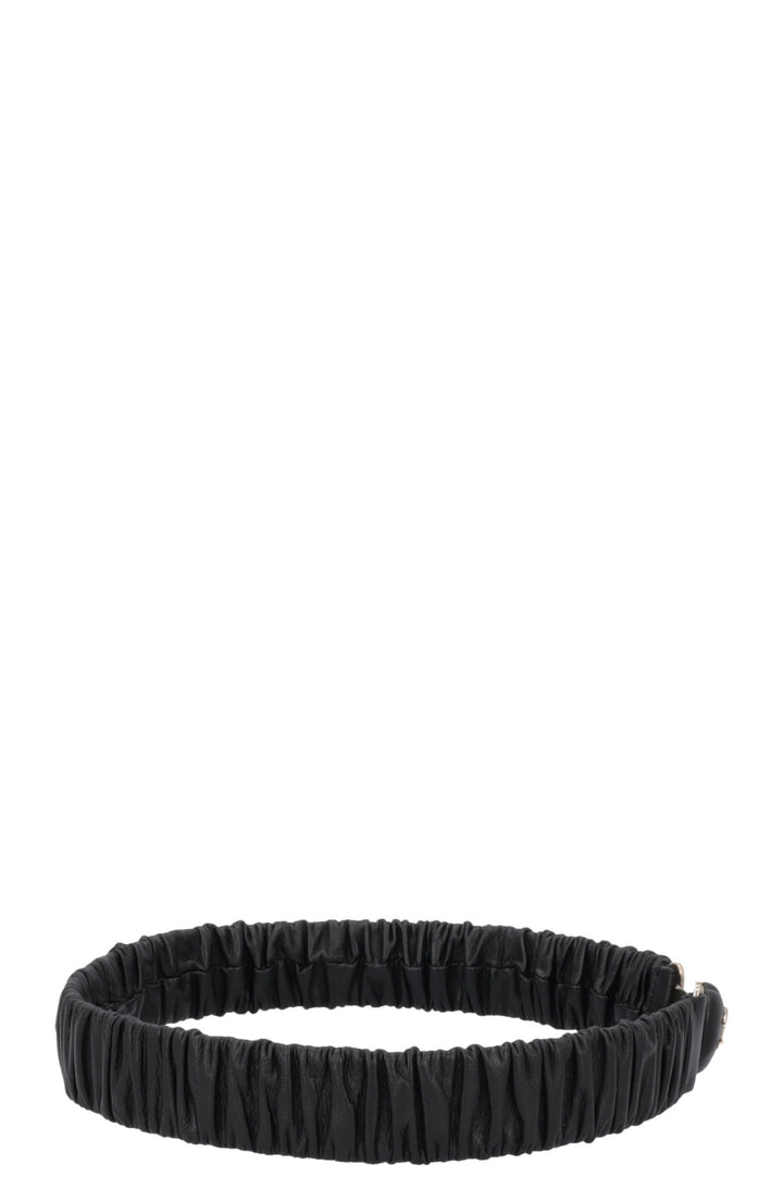 CHANEL 2022 Heart CC Belt Leather Black