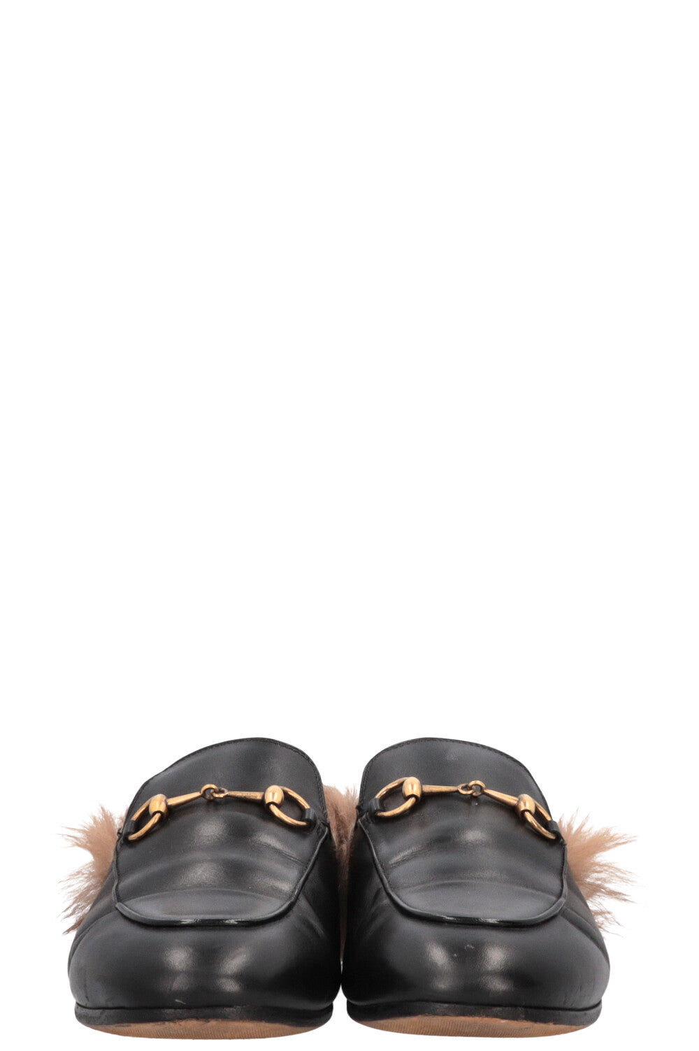 GUCCI Princetown Mules Fur Black