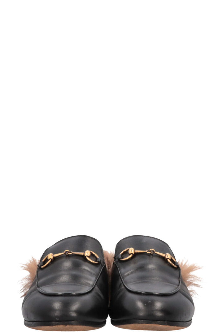 GUCCI Princetown Mules Fur Black