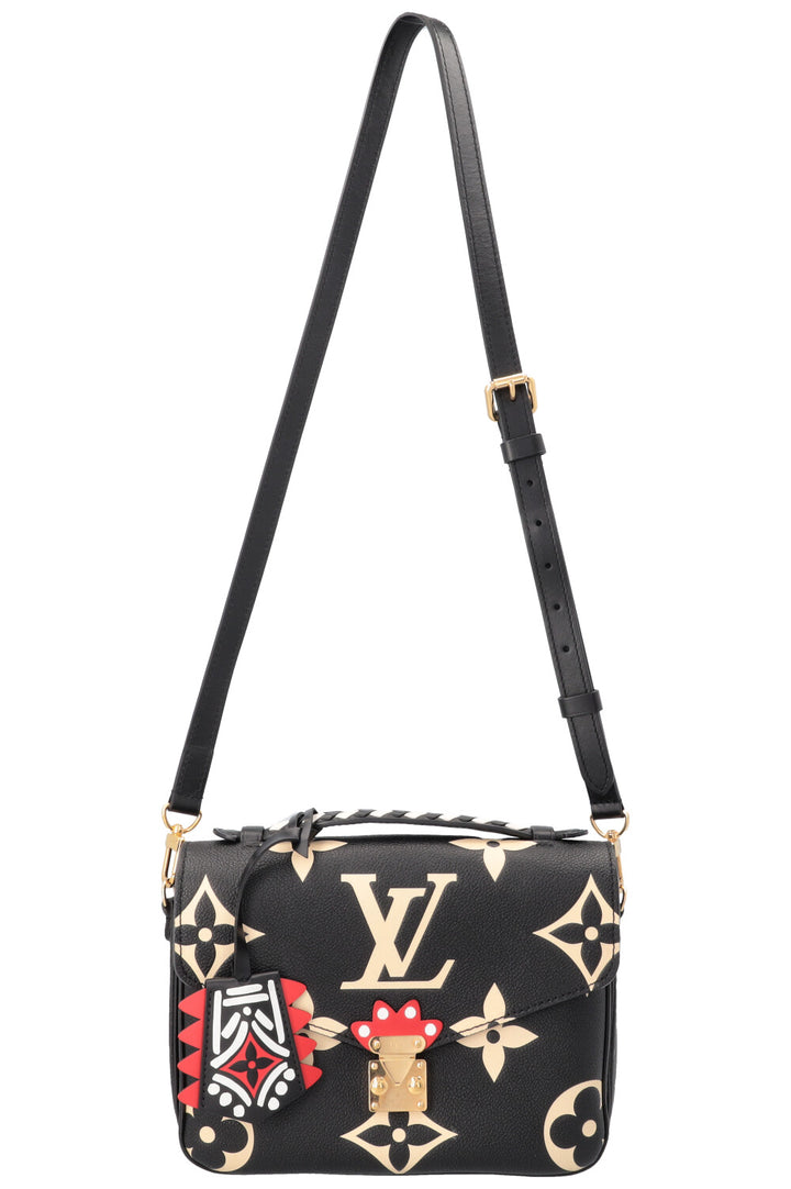 LOUIS VUITTON Empreinte MNG Giant Crafty Metis Pochette Bag Black
