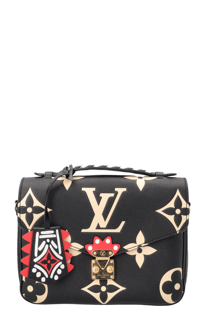 LOUIS VUITTON Empreinte MNG Giant Crafty Metis Pochette Bag Black
