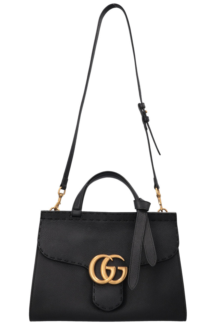 GUCCI Marmont Top Handle Bag Black