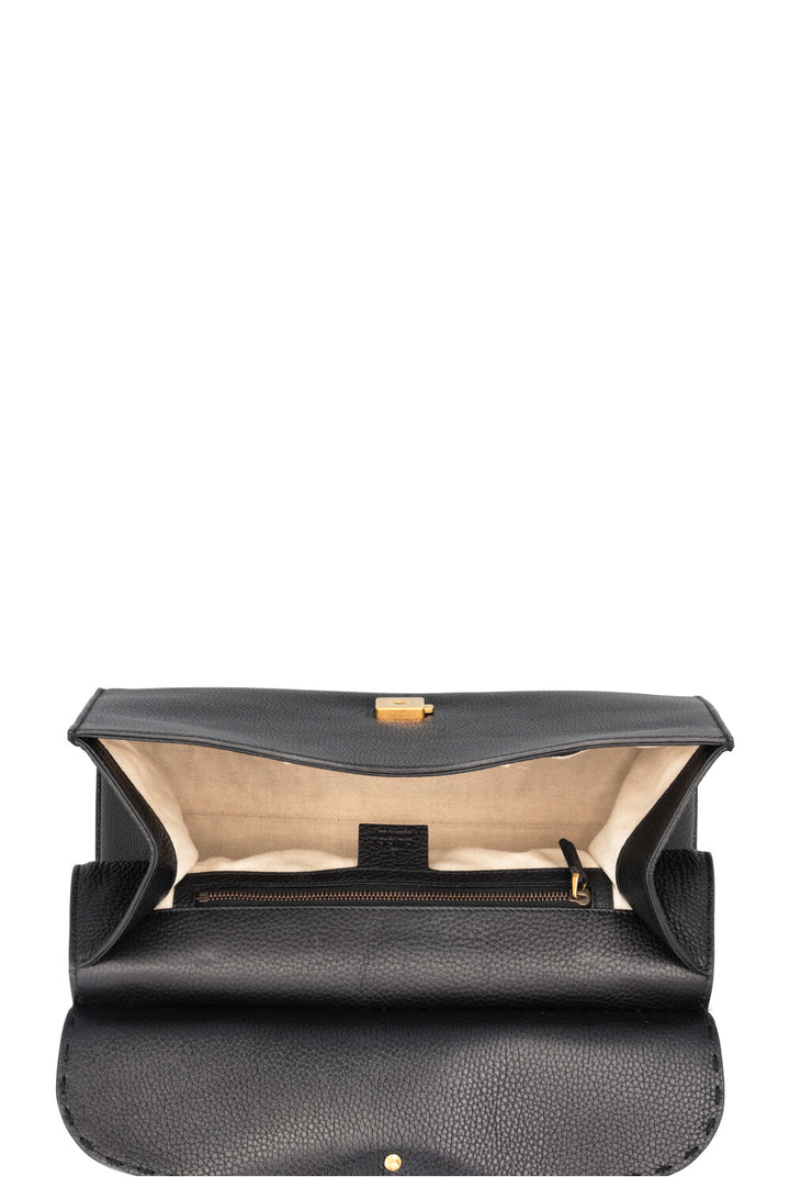 GUCCI Marmont Top Handle Bag Black