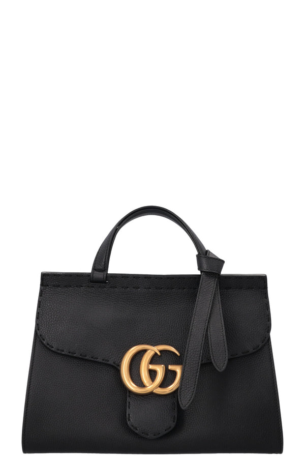 GUCCI Marmont Top Handle Bag Black