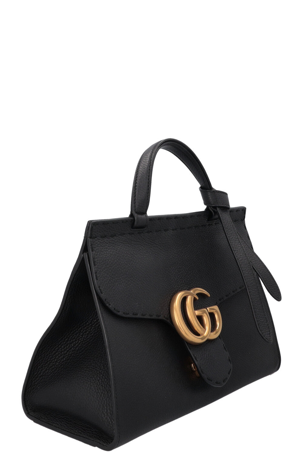 GUCCI Marmont Top Handle Bag Black