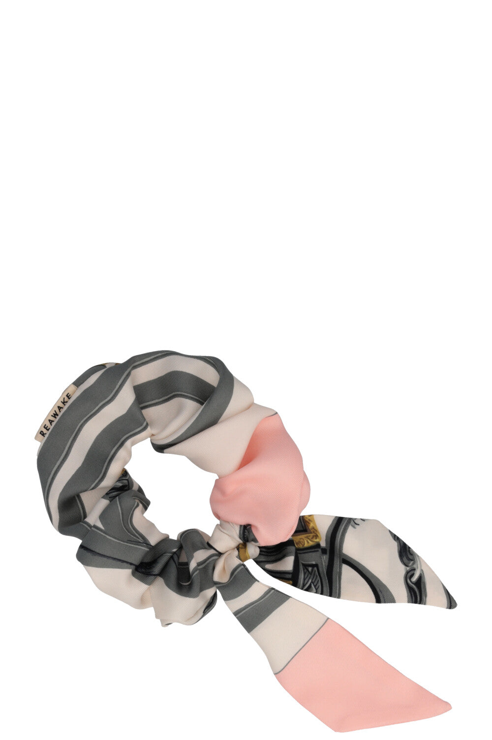 REAWAKE ATELIER Scrunchie Hermès Brides de Gala Rose Grey