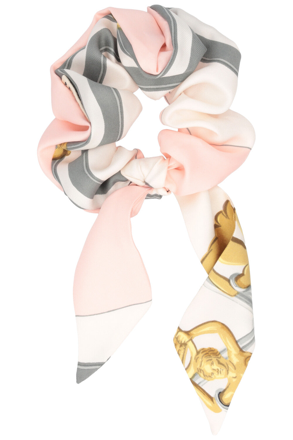 REAWAKE ATELIER Scrunchie Hermès Brides de Gala Rose Grey