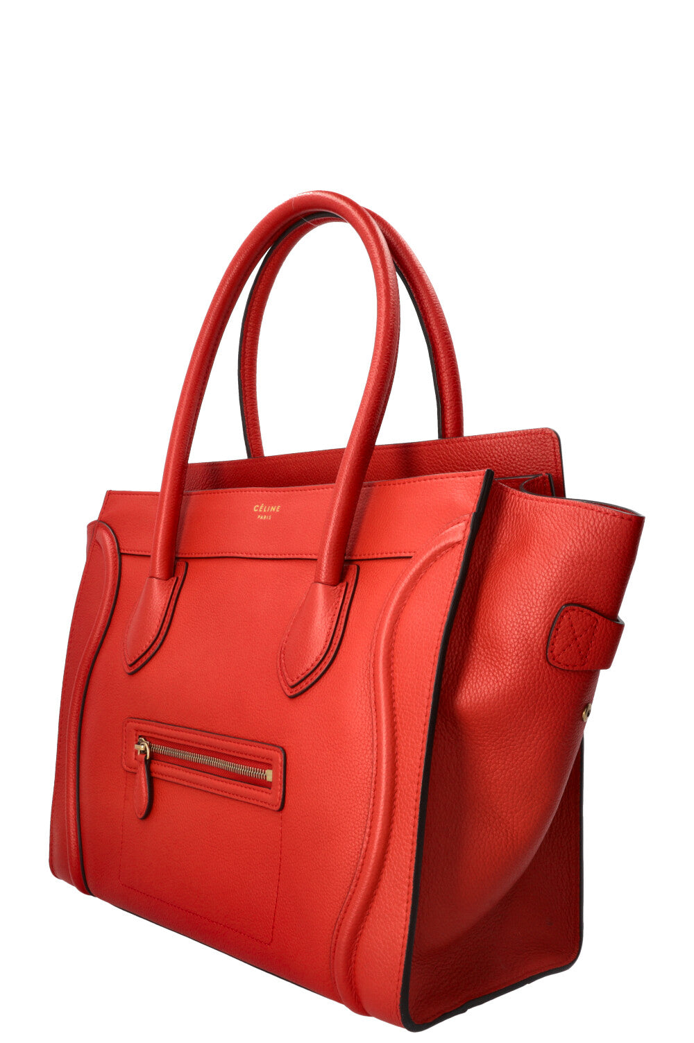 CÉLINE Luggage Mini Tote Leather Red
