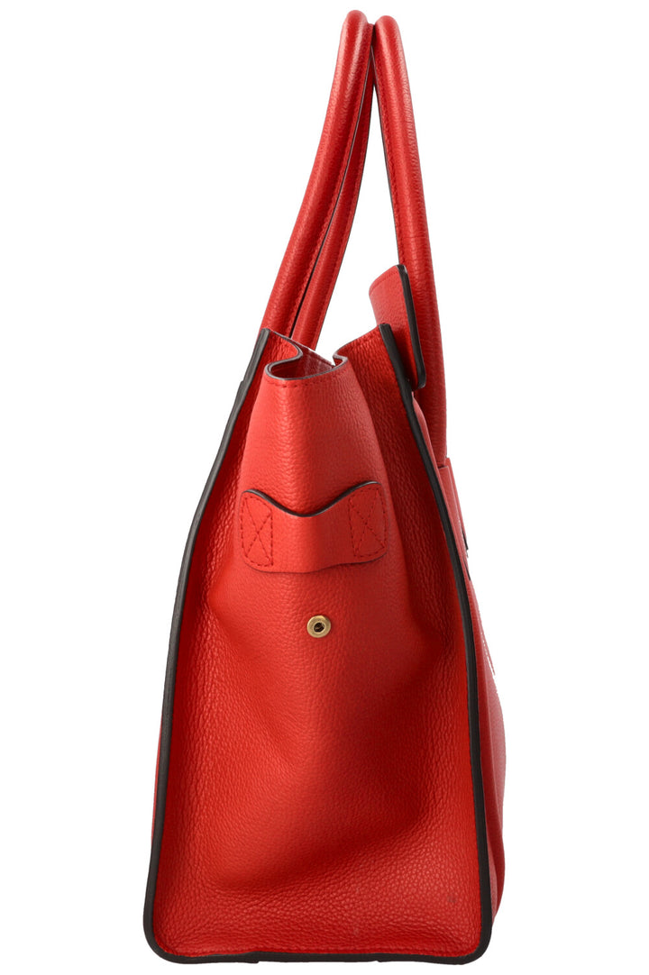 CÉLINE Luggage Mini Tote Leather Red