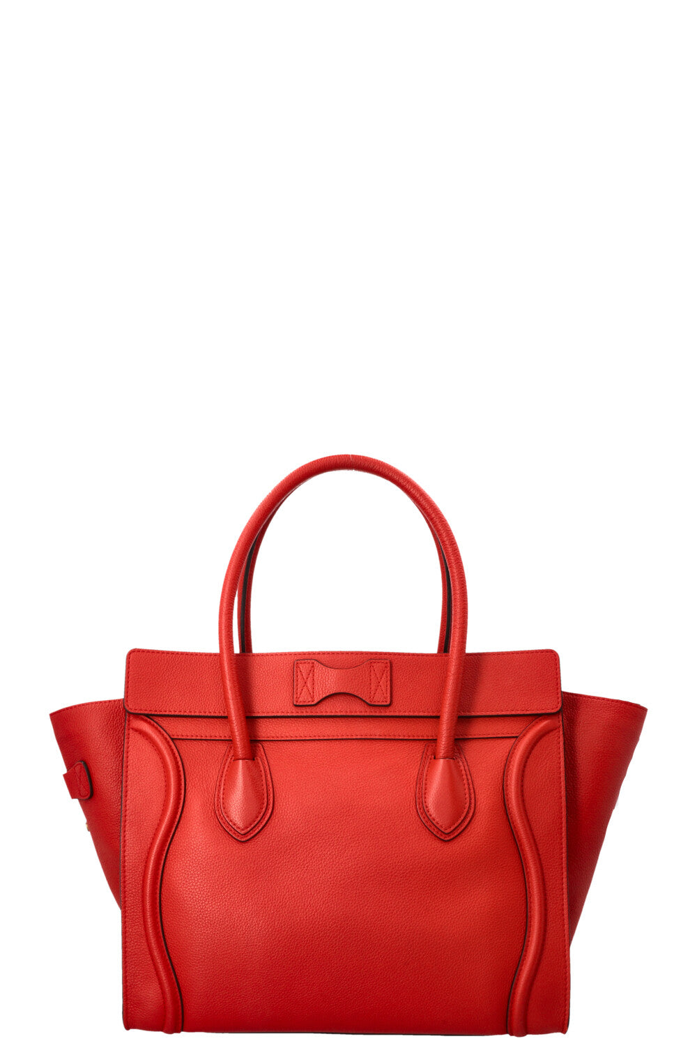 CÉLINE Luggage Mini Tote Leather Red