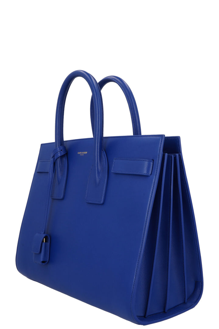 SAINT LAURENT Sac De Jour Small Leather Blue
