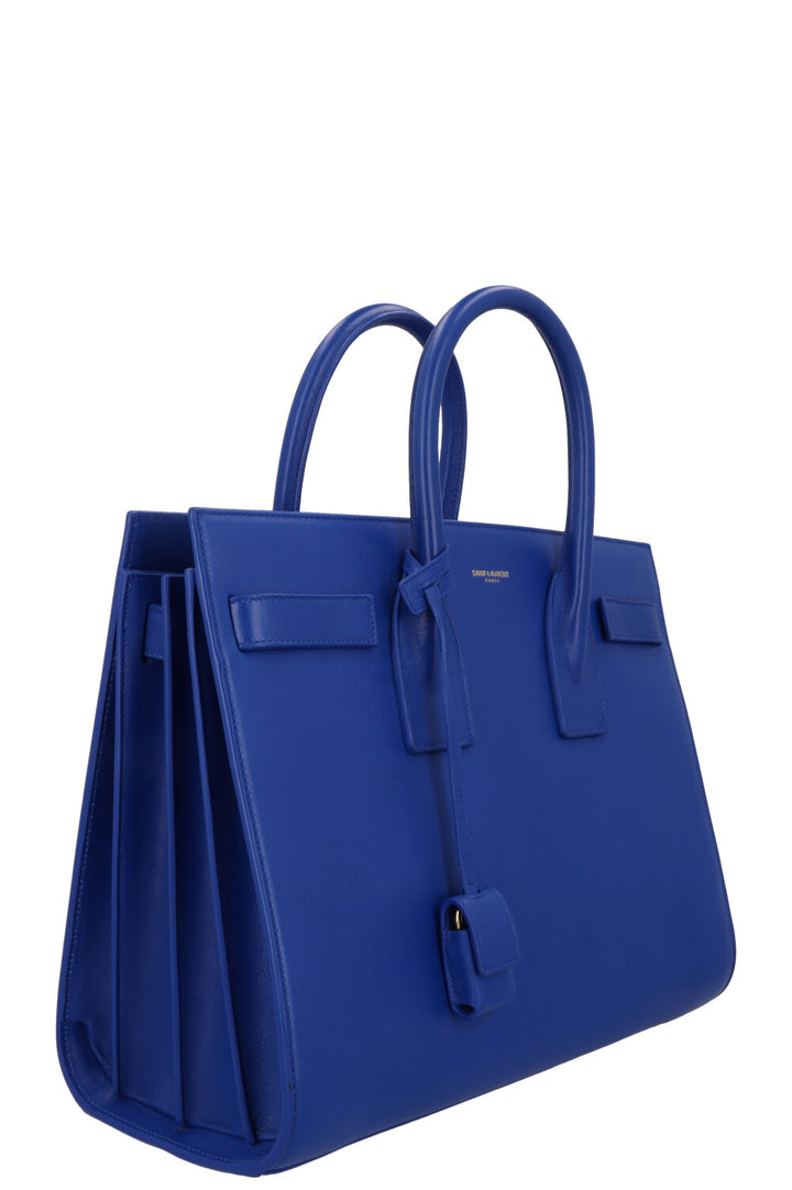 SAINT LAURENT Sac De Jour Small Leather Blue