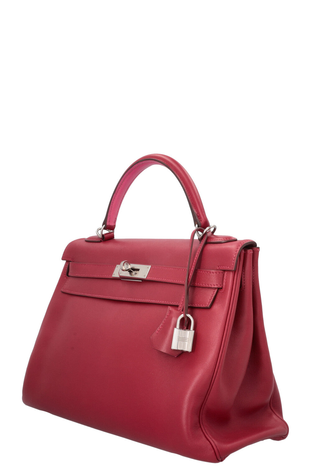 HERMÈS Candy Kelly 32 Retourne Swift Rouge Coeur Candy Pink