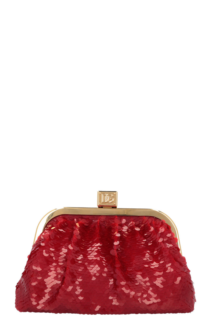 DOLCE&GABBA Maria Sequin Clutch Red