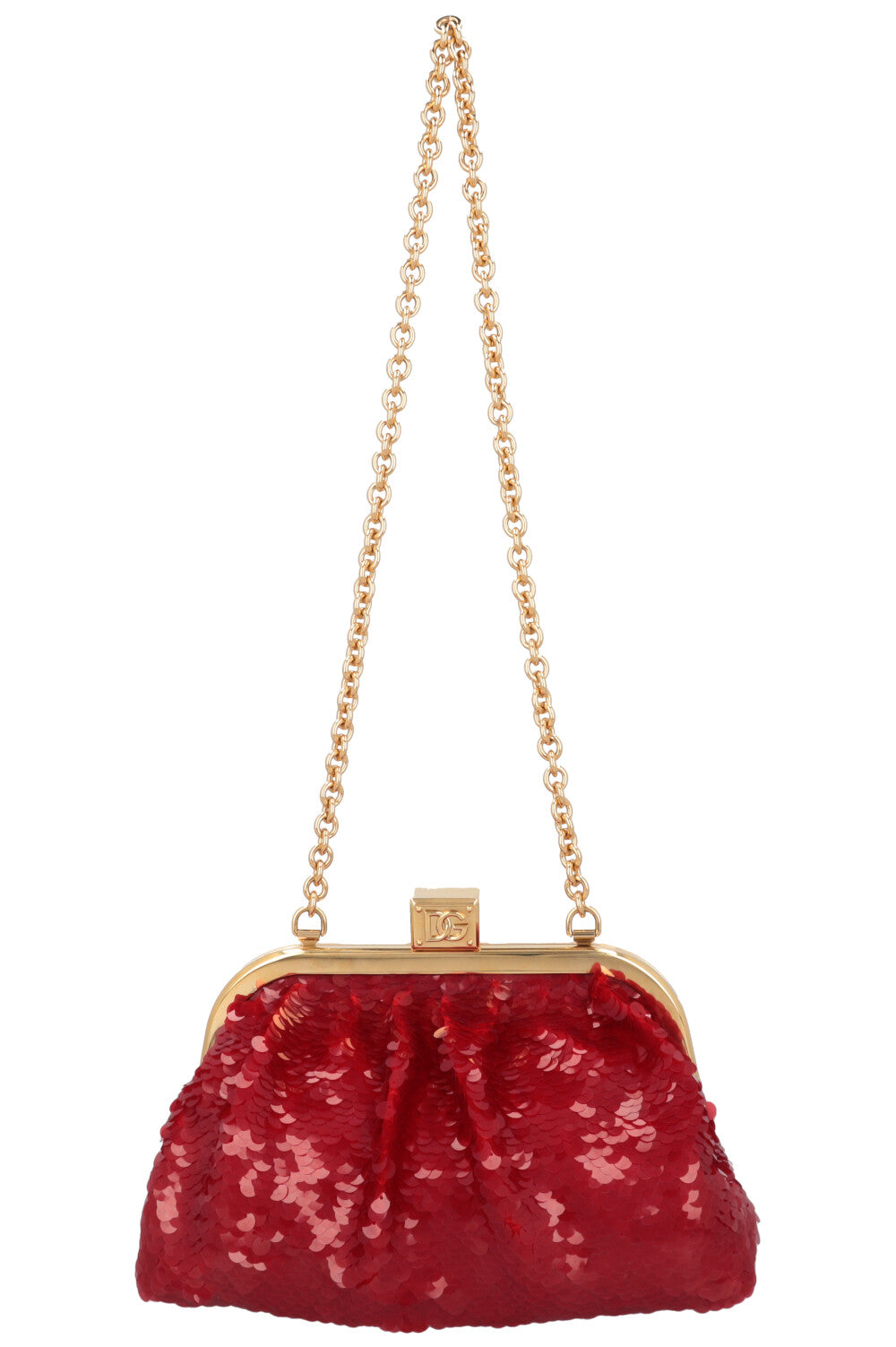 DOLCE&GABBANA Maria Sequin Clutch Red