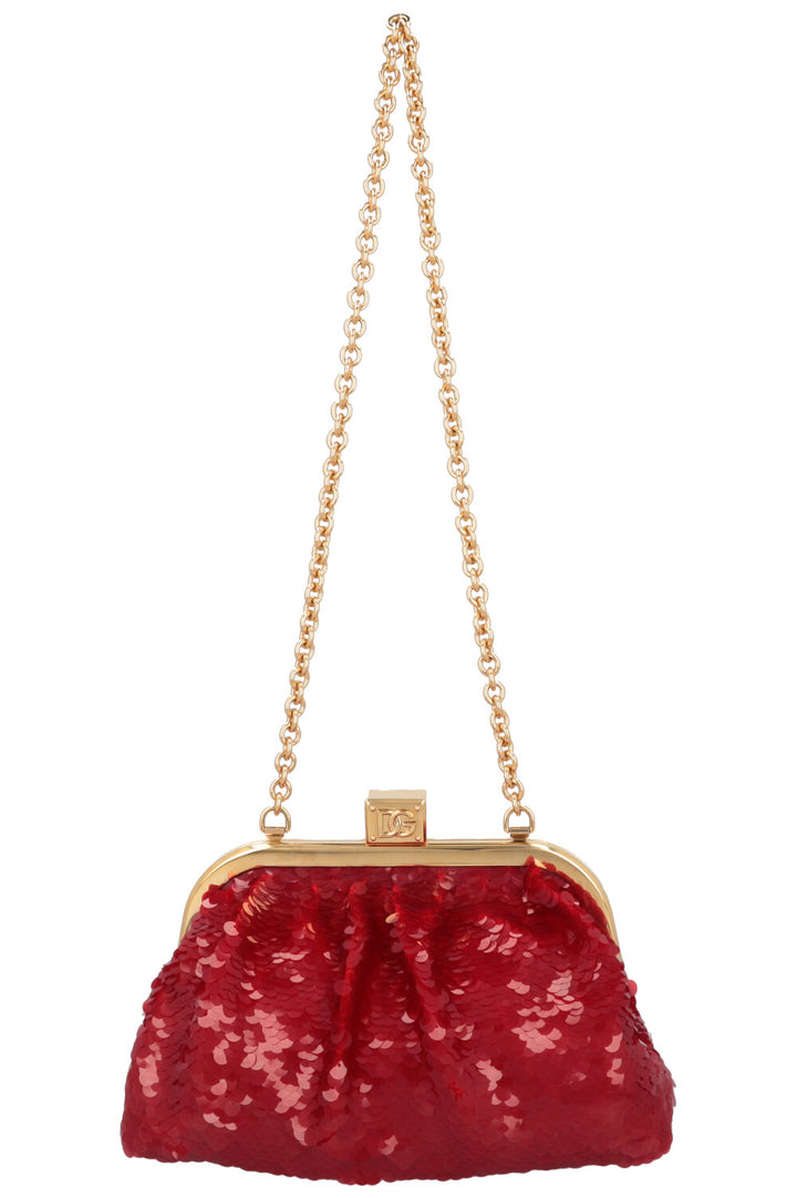 DOLCE&GABBANA Maria Sequin Clutch Red