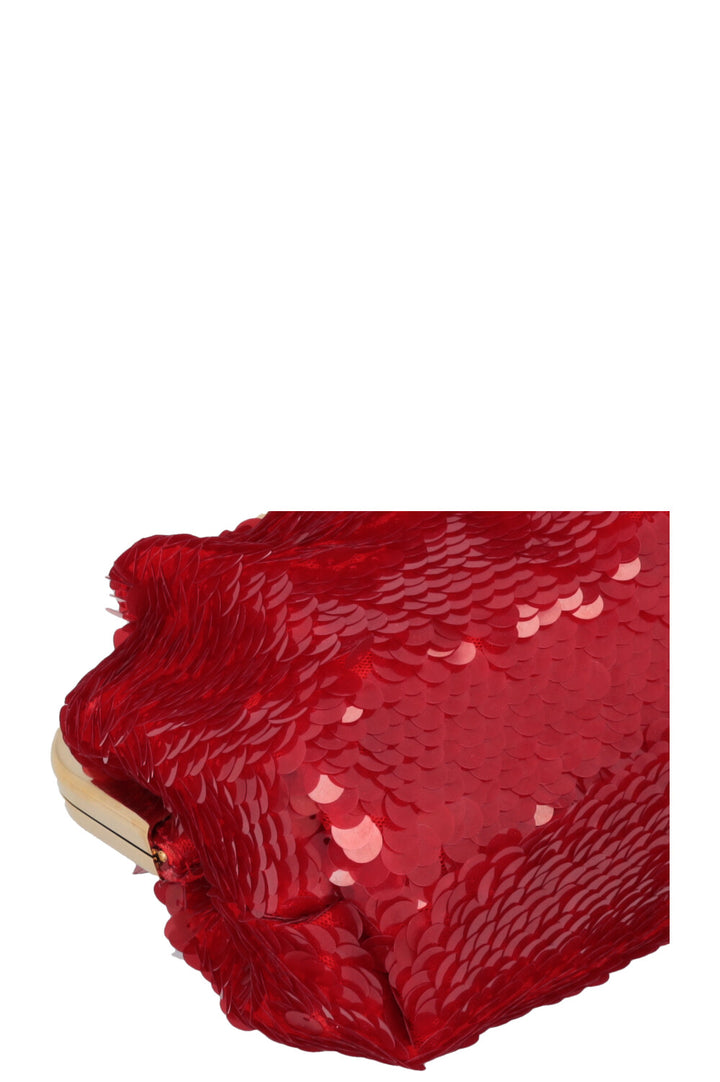 DOLCE&GABBANA Maria Sequin Clutch Red