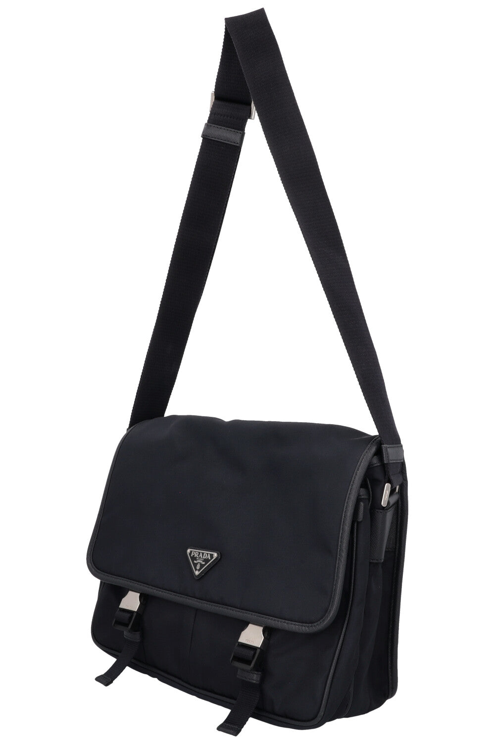 PRADA Nylon Messenger Bag Blue – REAWAKE