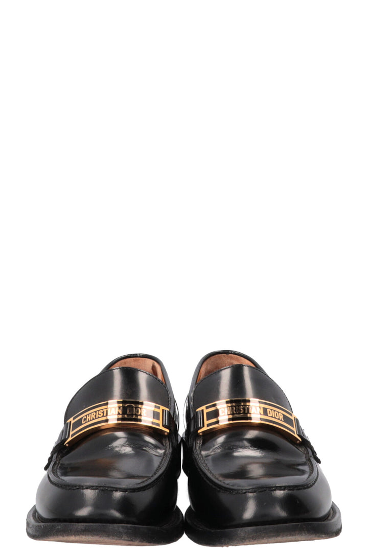 CHRISTIAN DIOR Code Loafers Leather Black