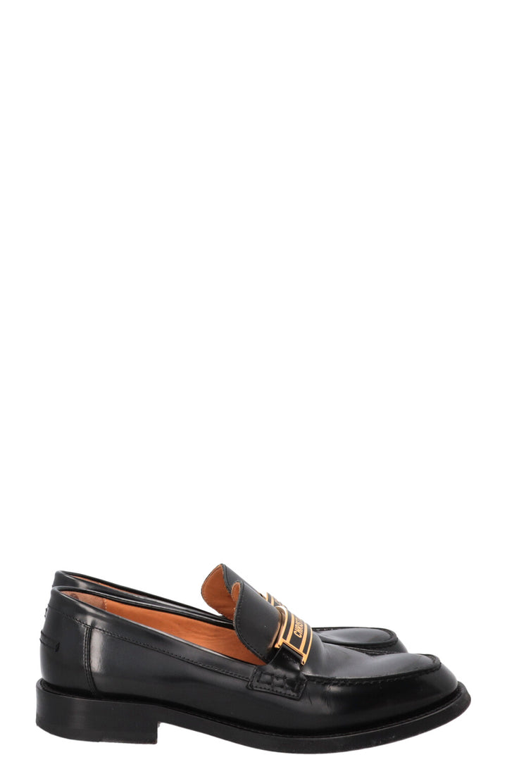 CHRISTIAN DIOR Code Loafers Leather Black