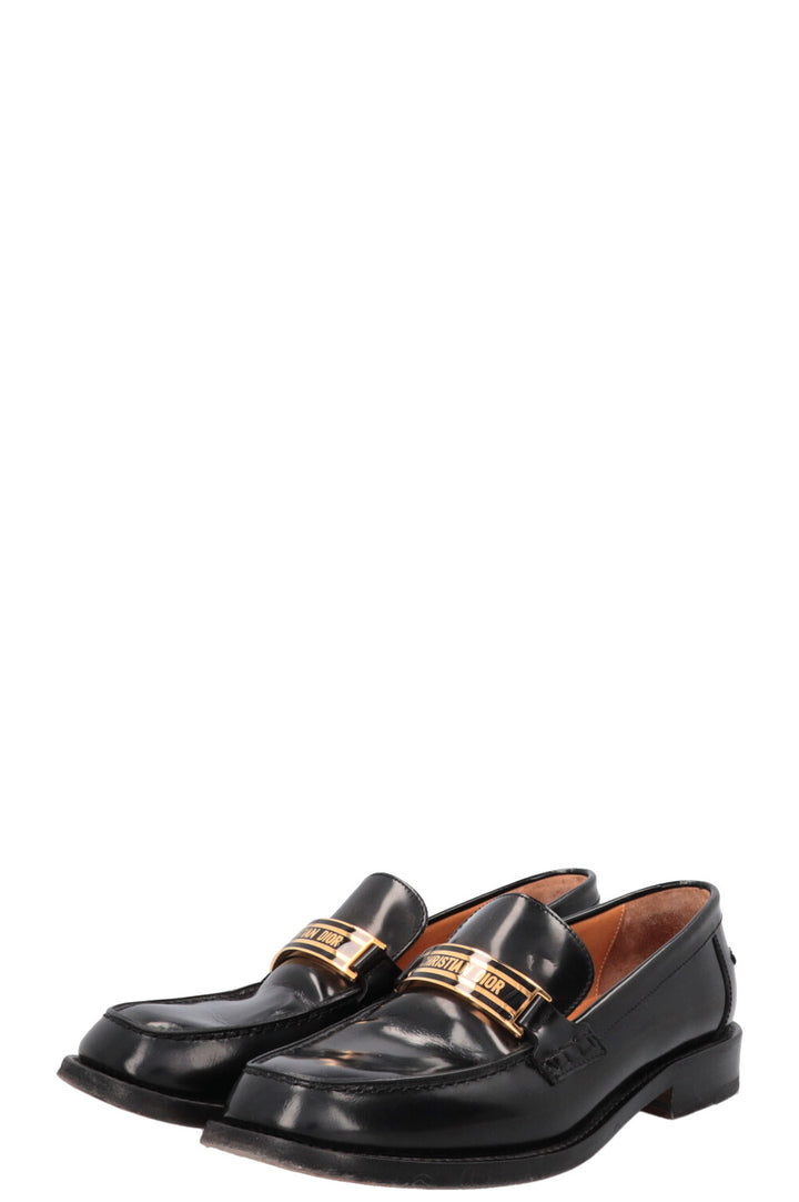 CHRISTIAN DIOR Code Loafers Leather Black