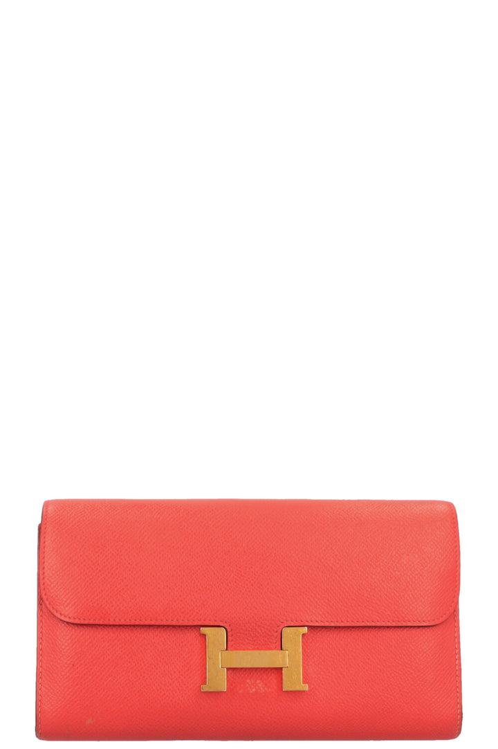 HERMÈS Constance Wallet Epsom Rose Texas