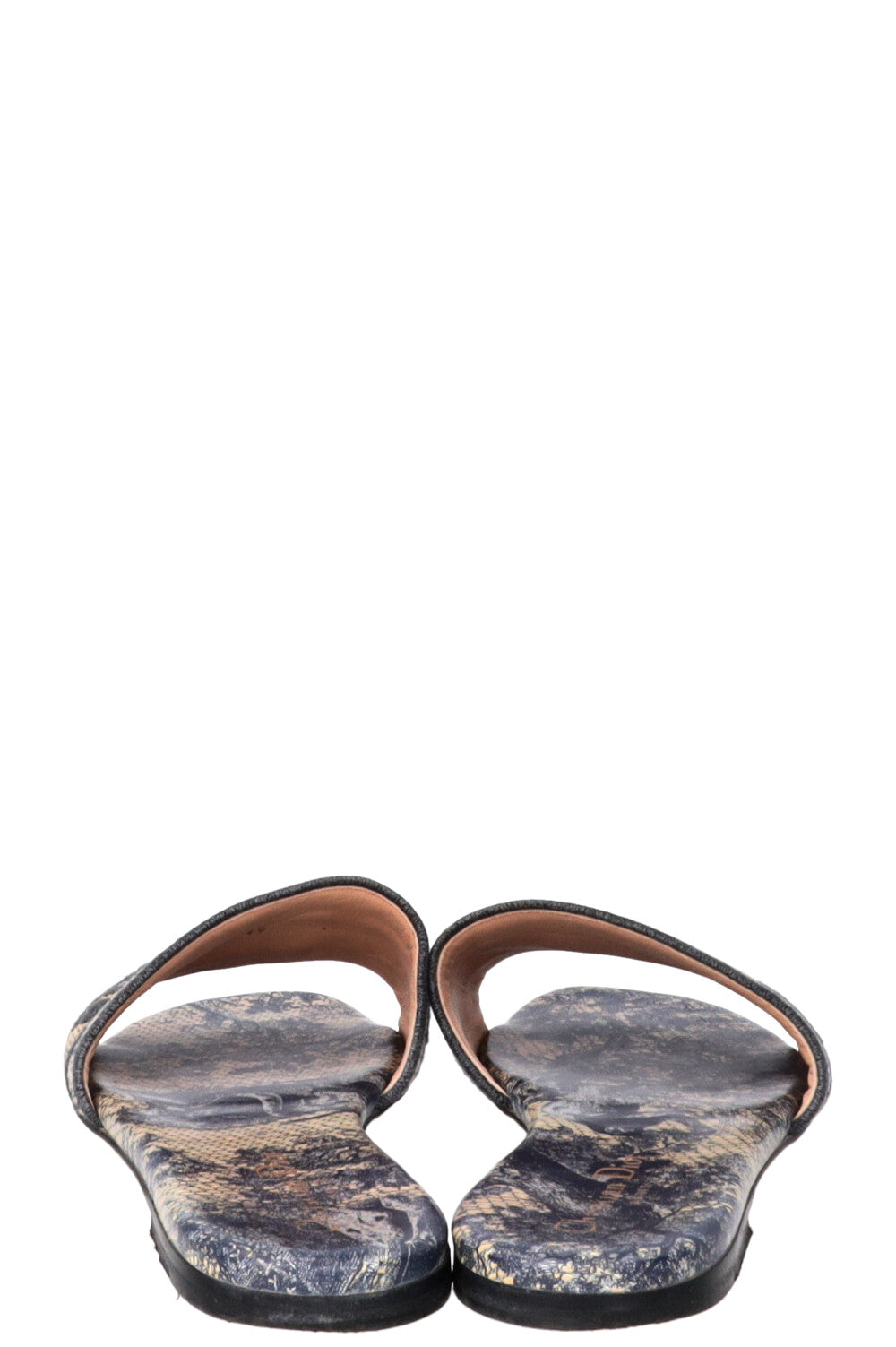 CHRISTIAN DIOR Dway Slides Raffia Navy