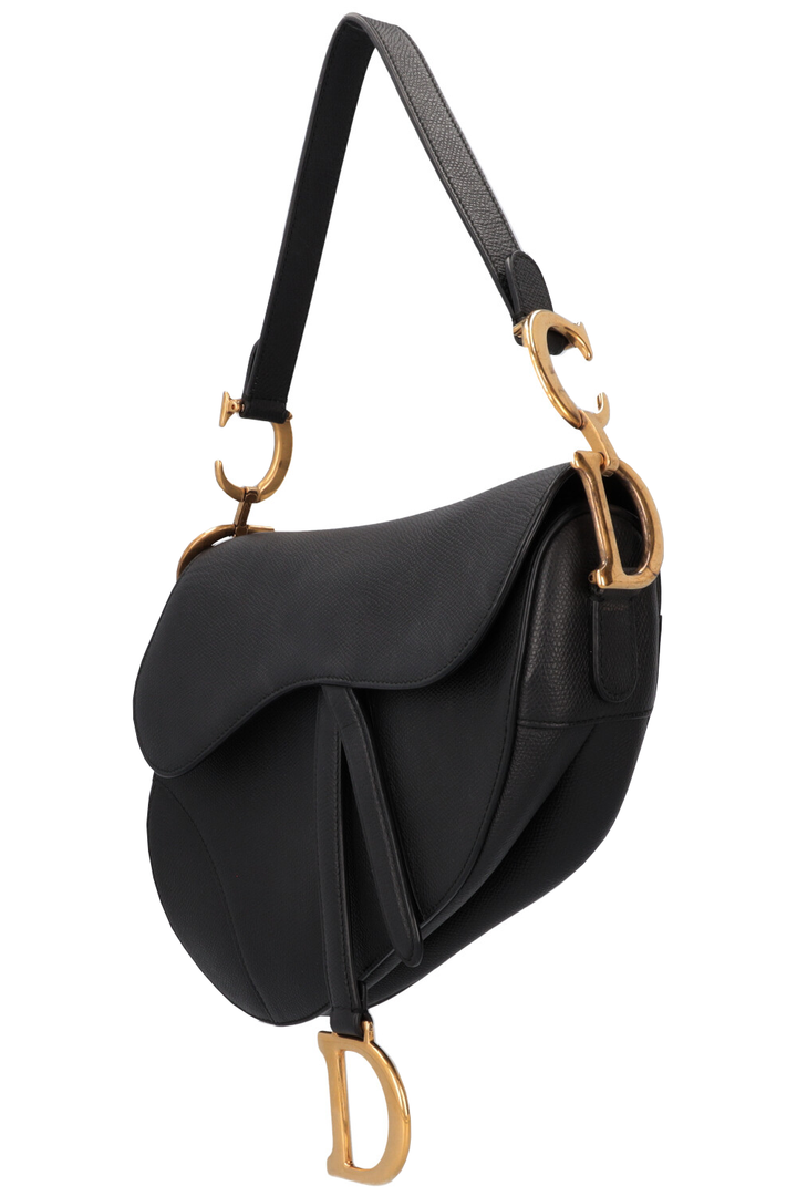 CHRISTIAN DIOR Saddle Bag Leather Black