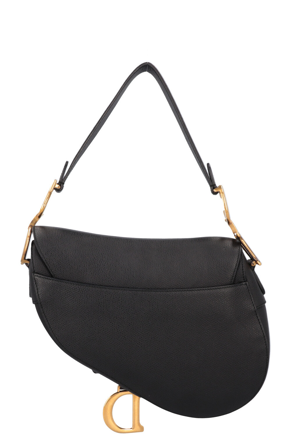CHRISTIAN DIOR Saddle Bag Leather Black