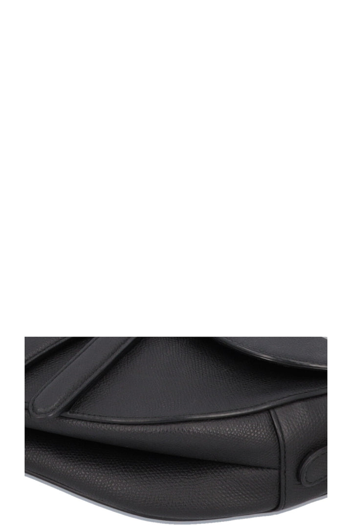 CHRISTIAN DIOR Saddle Bag Leather Black