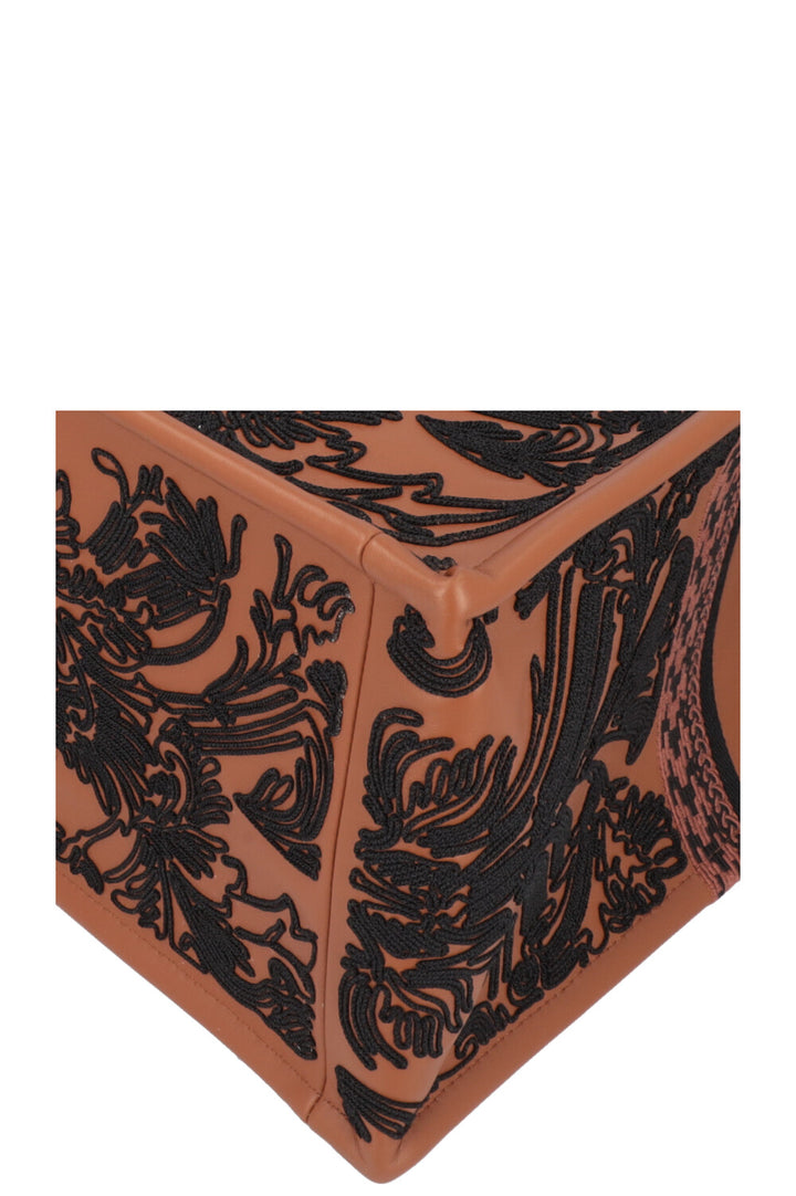 CHRISTIAN DIOR Grand Book Tote Cuir Marron Noir