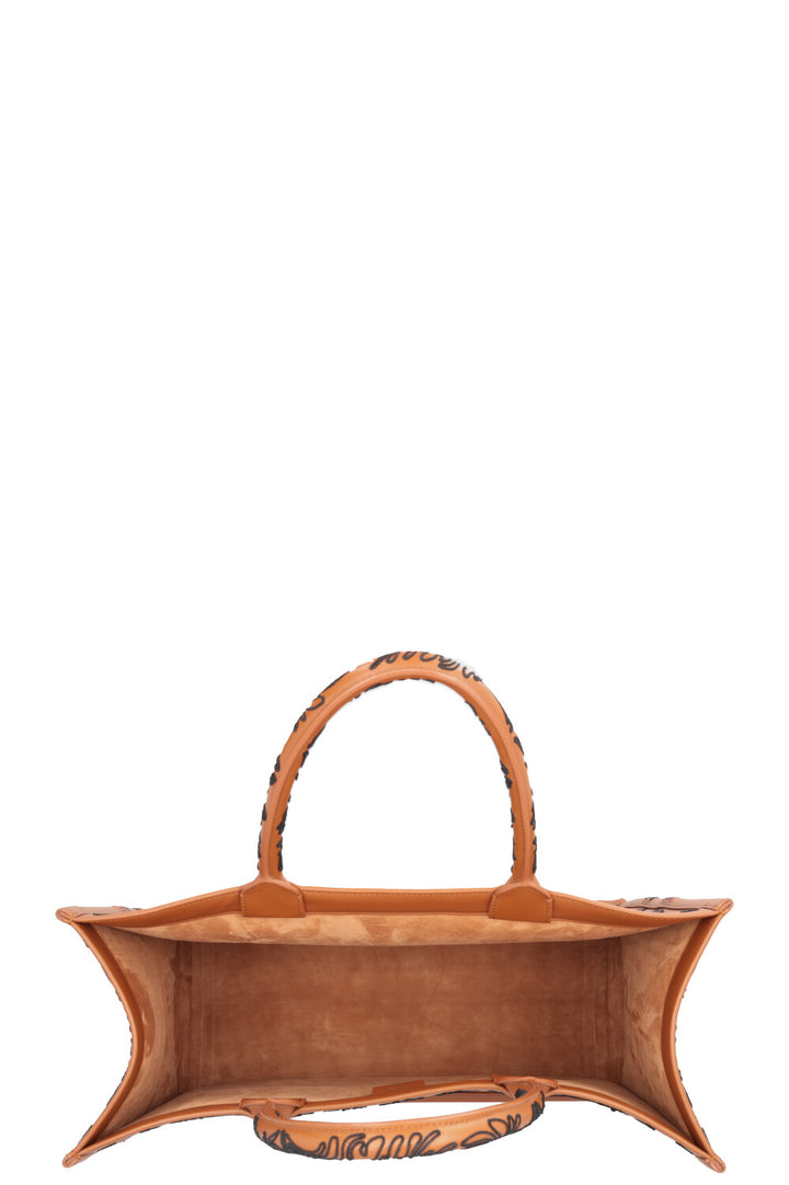CHRISTIAN DIOR Grand Book Tote Cuir Marron Noir