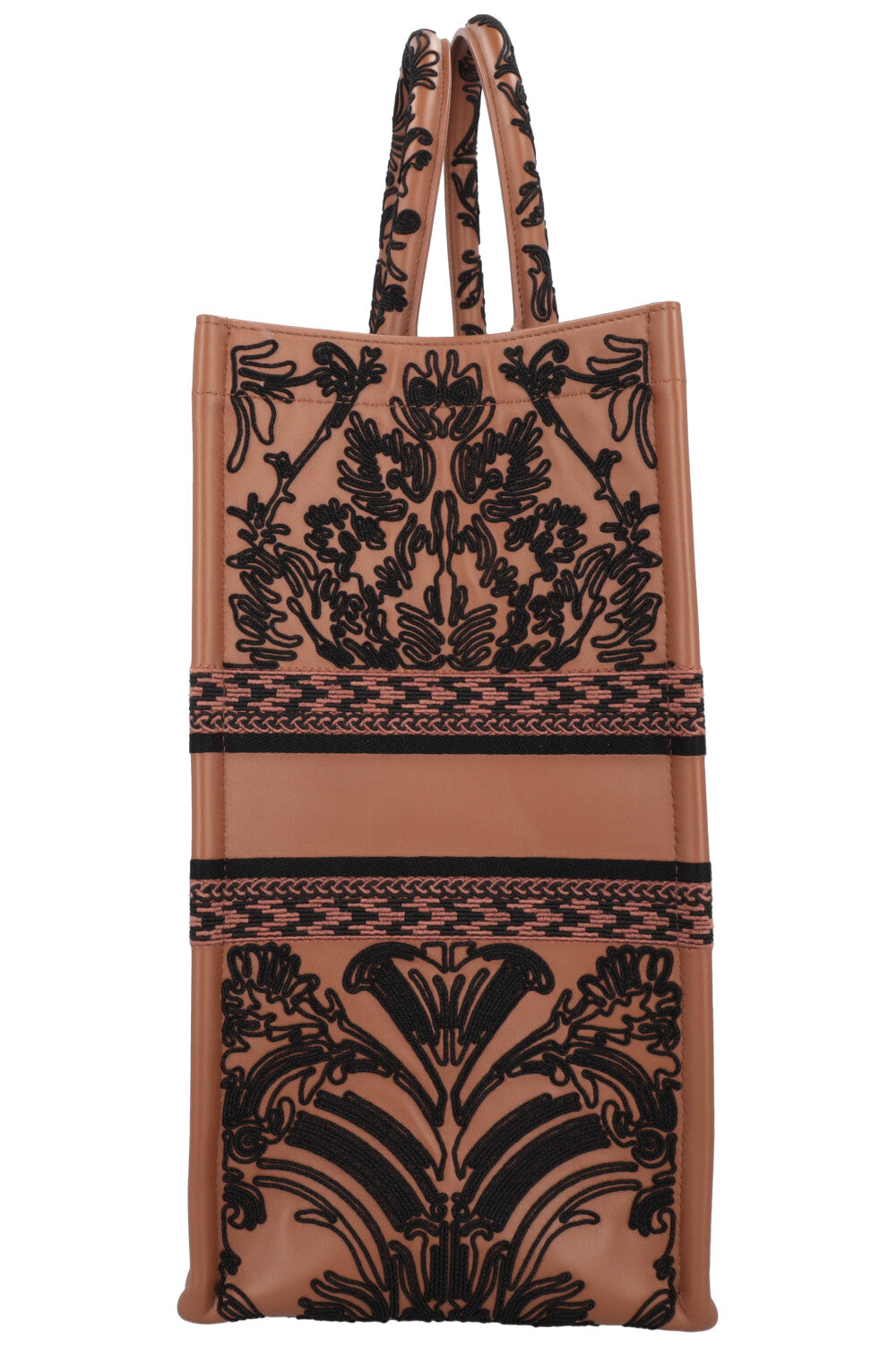CHRISTIAN DIOR Grand Book Tote Cuir Marron Noir