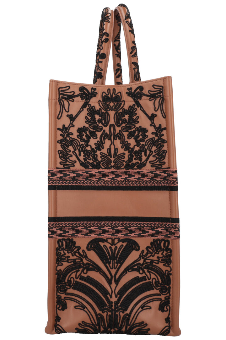 CHRISTIAN DIOR Grand Book Tote Cuir Marron Noir
