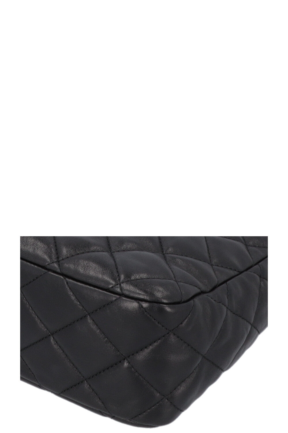 CHANEL Pearl Crush Quilted Hobo Bag Leather Black