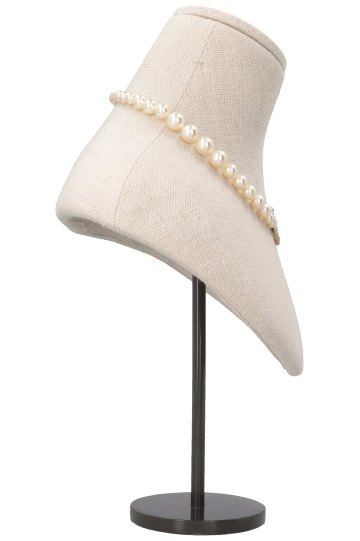 CHANEL 2025 CC Necklace Pearl White
