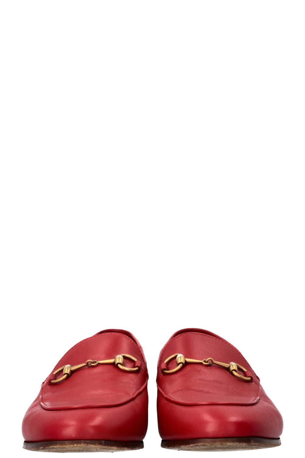 GUCCI Jordaan Loafers Leather Red