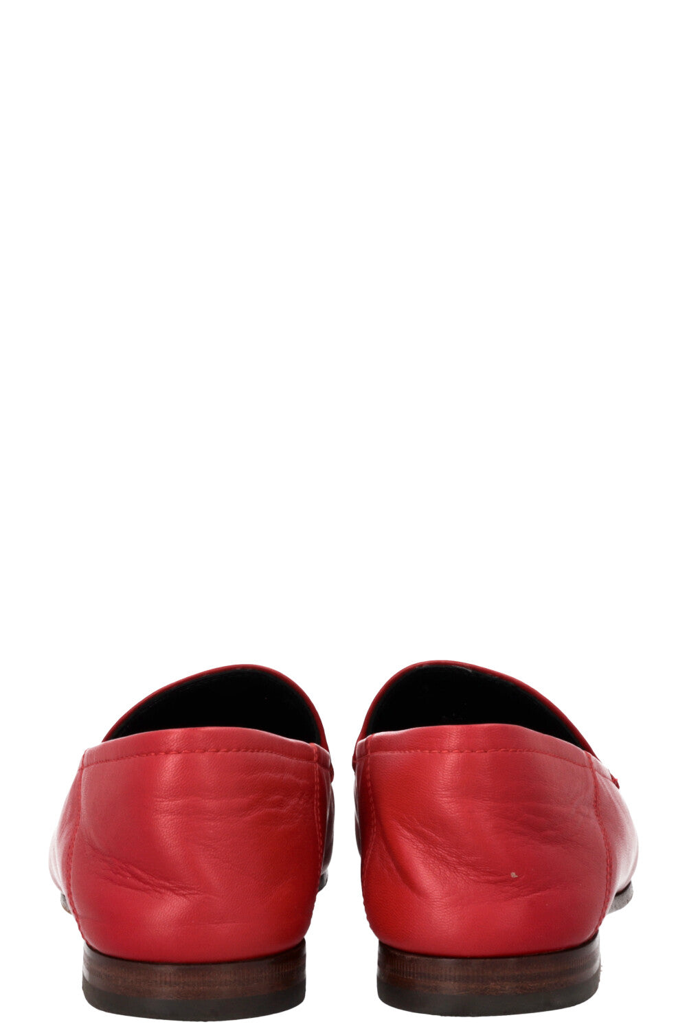 GUCCI Jordaan Loafers Leather Red