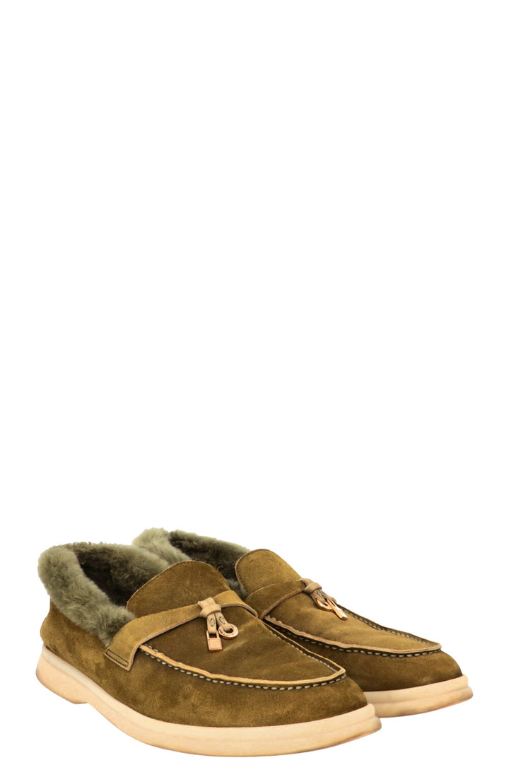 LORO PIANA Summer Walk Suede Fur Green