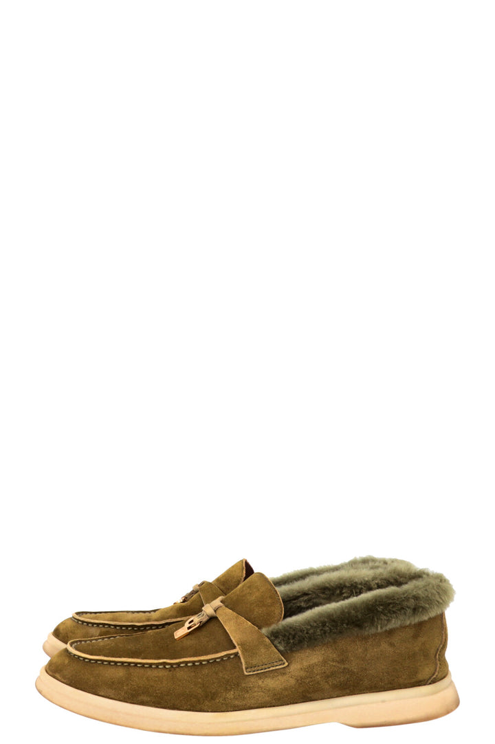LORO PIANA Summer Walk Suede Fur Green